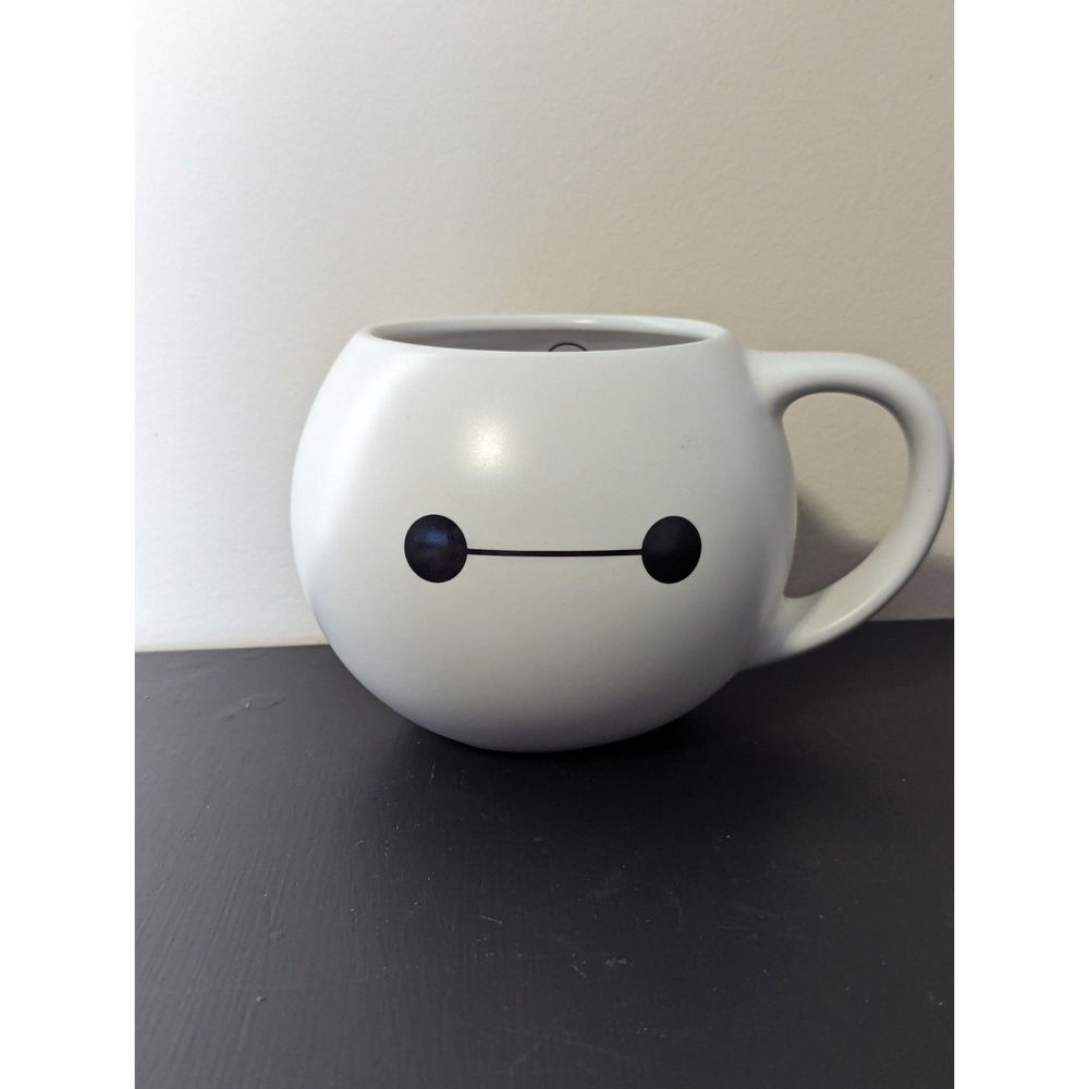 Disney Parks Big Hero 6 White Ceramic Baymax Face Head 24 oz Coffee Mug Large